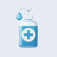 Fototapeta premium Hand Sanitizer Bottle with Drop for Hygiene.