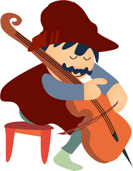 Músico tocando chelo © tttavo