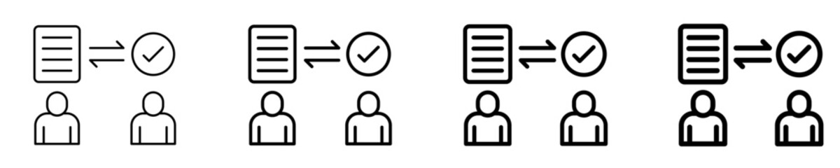 Responsibility Alignmen Icon Set Different Style Collection