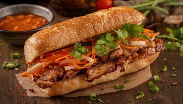 Tasty Vietnamese Bahn Mi sub