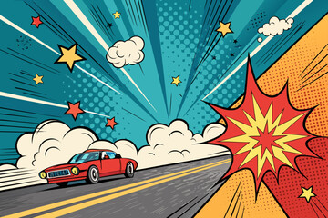 Showcasing Comic With Motion And Impact Eff Vibrant Creative Visual