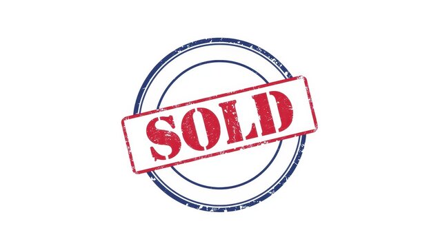 Vector illustration of a sold stamp logo for web use
