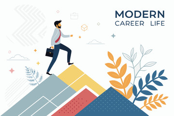 Career With Layered Shape High-Quality Stock Image Perfect for Editorial Content