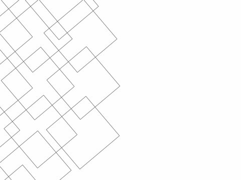 Hand-drawn abstract rectangular box. Square box background with overlapping corners for a frame.