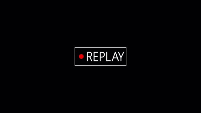Replay Sign Icon | Replay Sign Icon Animation with Transparent Background 