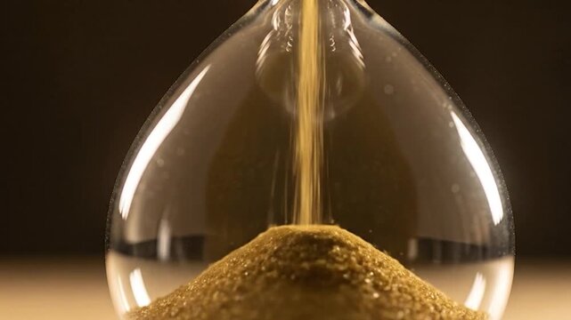 hourglass on sand