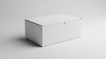 Naklejka premium Product box mockup on plain background viewed from the front