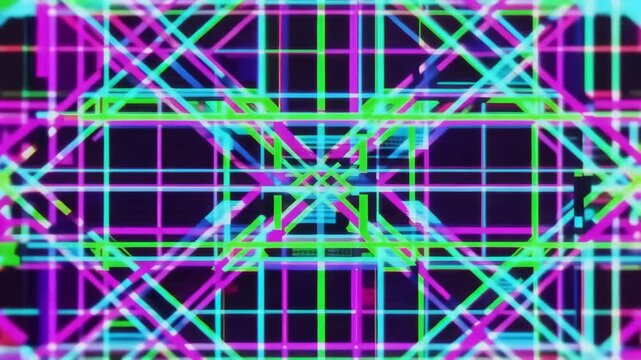 Glitch art abstract patterns, RGB shift, digital distortion, loopable, 4k