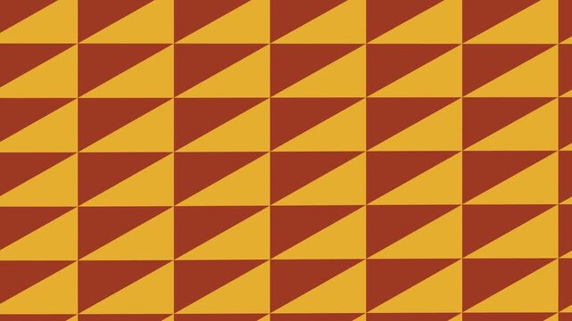 Brown and yellow triangle pattern background.