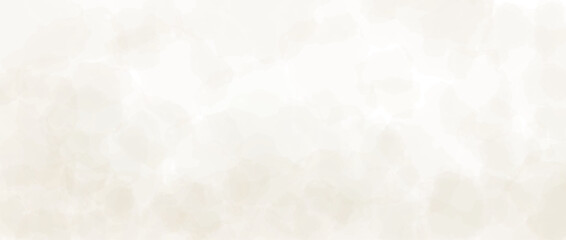 Obraz premium Light beige watercolor effect background. Cream watercolour gradient texture. Soft ecru blurred paint splashes wallpaper for birthday or wedding design. Vector feminine pale marble backdrop