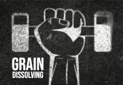 Dissolving Grain Distress Effect Mockup