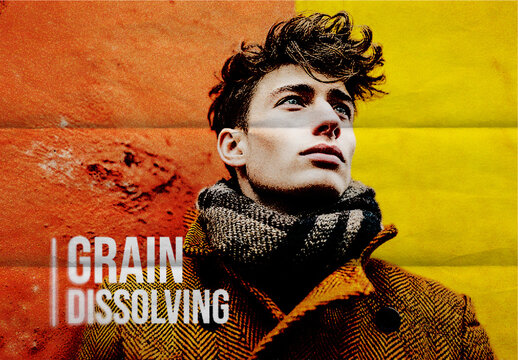 Grain Dissolving Texture Effect Mockup