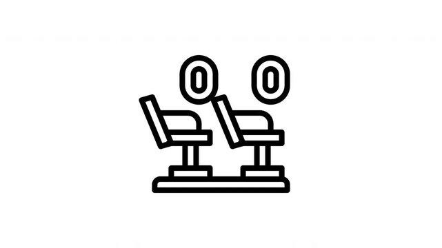 airplane seat animated icon