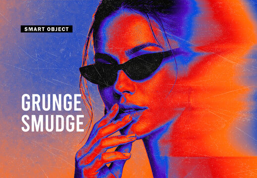 Grunge Smudge Effect Mockup