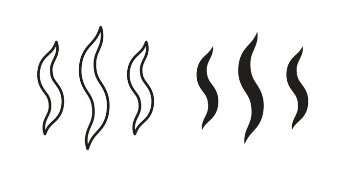 Smoke steam icon Thin Collection. Editable Stroke. Suitable for Websites