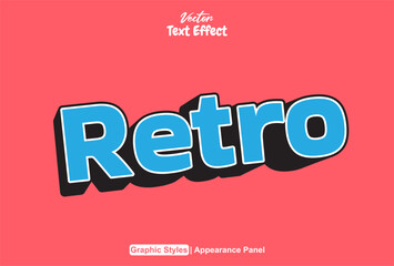 retro text effect with pink background 3d style