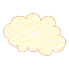 Puffy Scribble Thought Cloud