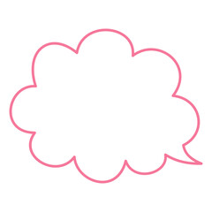 Simple Pink Cloud Bubble