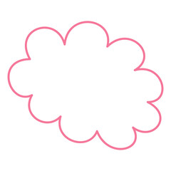 Large Pink Comic Cloud