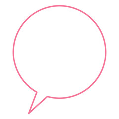 Pink Circle Speech Balloon