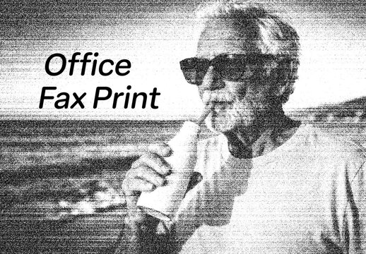 Office Fax Print Photo Effect