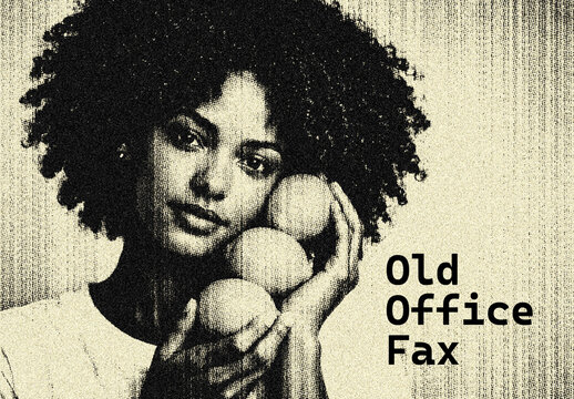 Old Office Fax Printer Photo Effect
