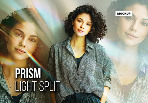 Prism Light Split Effect Mockup