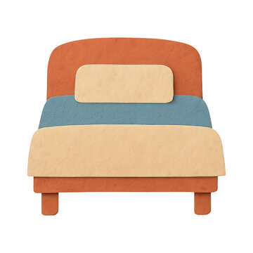 PNG Minimalist bed icon design.