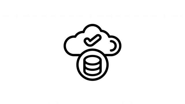 cloud storage animated icon