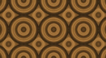 Fototapeta premium Seamless Wood Grain Concentric Circles Pattern Design