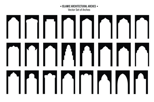 Decorative Mosque Arch Vector Set