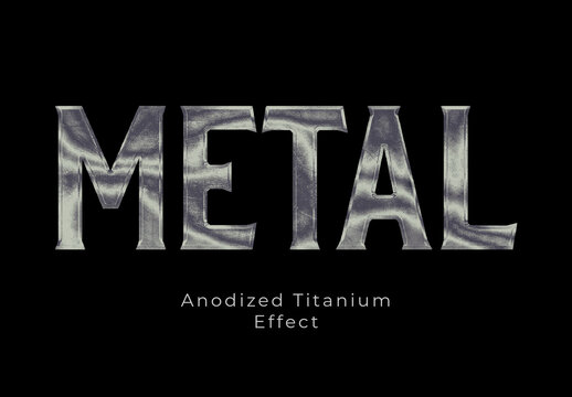 Rough Anodized Titanium Text Effect