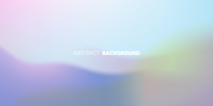 Pastel Abstract Gradient Background with Soft Iridescent Holographic Waves. Suit for banner, web, brochure, pamflet and presentation