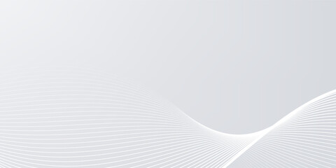 White and Grey Abstract 3D Geometric Background with Futuristic Light Waves. Suit for banner, web, brochure, pamflet and presentation