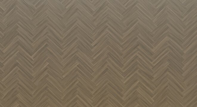 Herringbone pattern of brown wood flooring creates a seamless, textured background