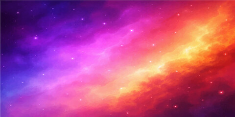 An abstract cosmic nebula glows with bright starlight and swirling blue clouds across a dark infinite universe © alien