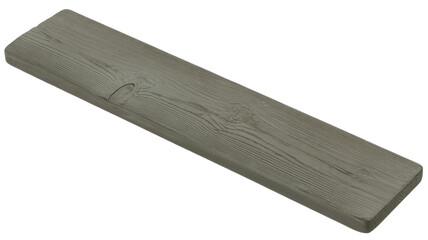 Weathered wood plank on white background gray texture isolated on a transparent background