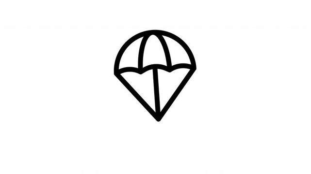 parachute animated icon