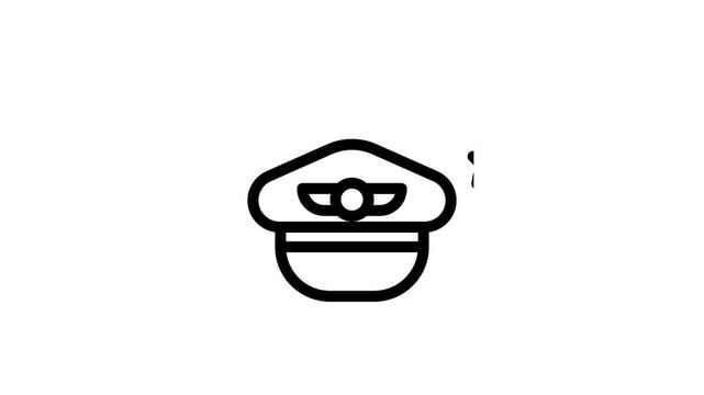 pilot hat animated icon