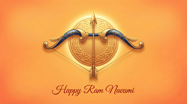 Vibrant Ram Navami celebration with traditional bow and arrow