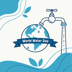 Fototapeta premium world water day vector