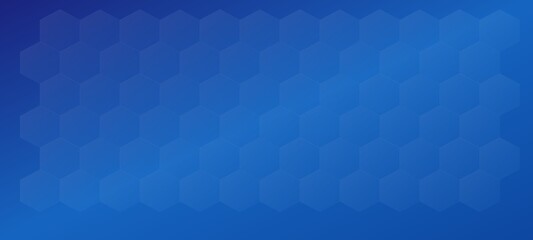 Fototapeta premium Blue gradient background with hexagonal pattern