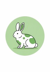 緑丸内可愛いうさぎ