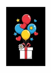 風船が嬉しそうに浮かぶ