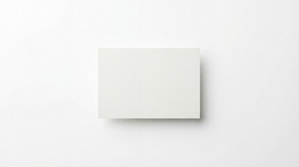Minimalist White Card Mockup on Clean Background for Design Presentation.