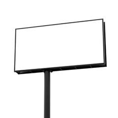 Obraz premium Empty advertising billboard isolated on transparent background