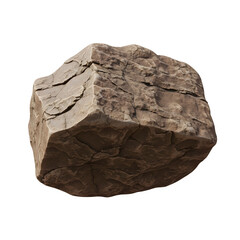 Obraz premium A large brown rock on transparent background