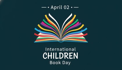 Celebrating international children's book day with an open book illustration