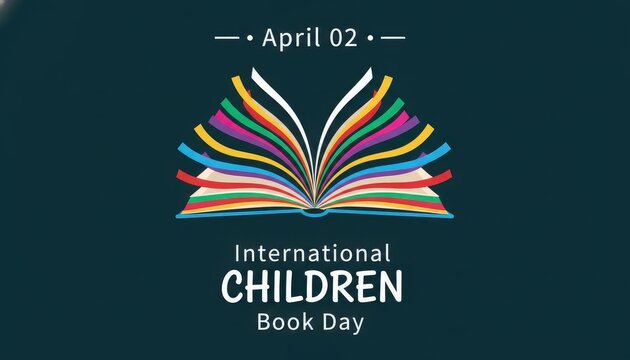 Celebrating international children's book day with an open book illustration