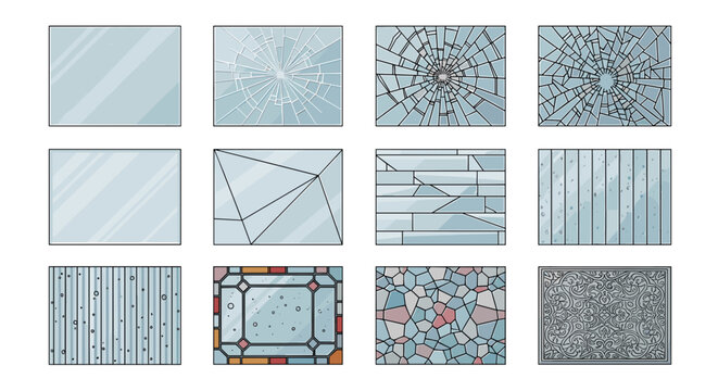 Collection of twelve blue textured and patterned background tiles